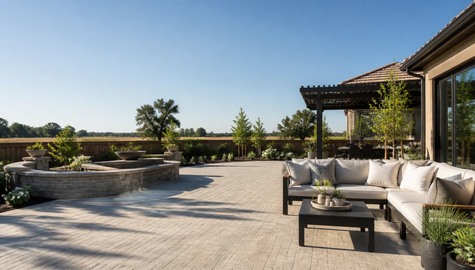best pavers for hot summers in Orangevale, CA — McGuire Earth Works best pavers for hot summers project in Orangevale, California by McGuire Earth Works