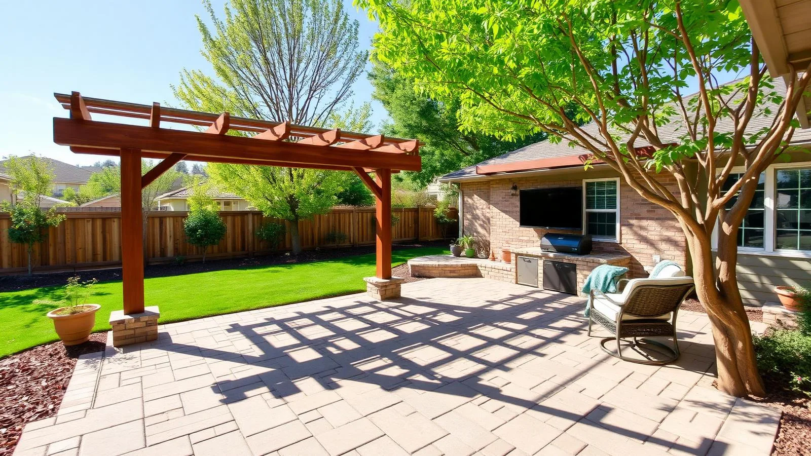 Landscaper in Citrus Heights, CA — McGuire Earth Works Landscaping project in Citrus Heights, California by McGuire Earth Works