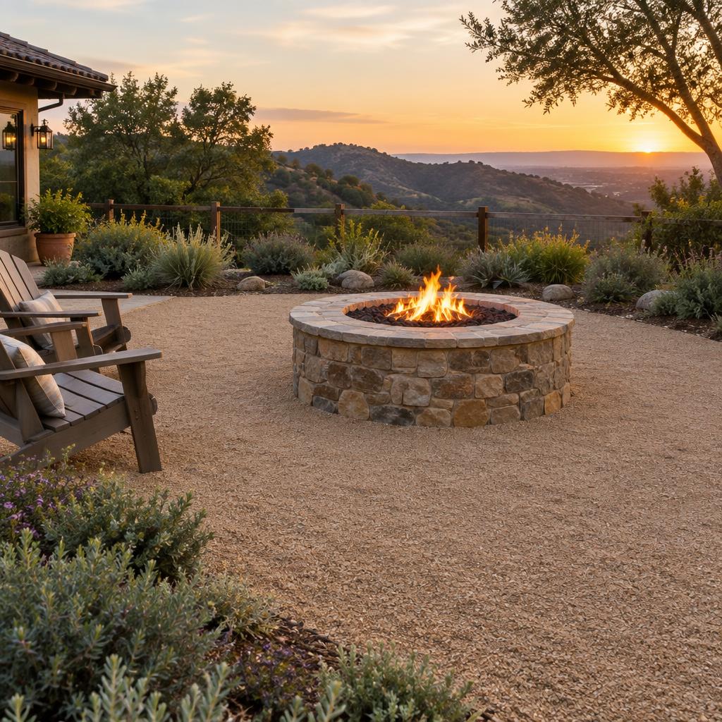 fire pit rules in Orangevale, CA — McGuire Earth Works fire pit rules project in Orangevale, California by McGuire Earth Works