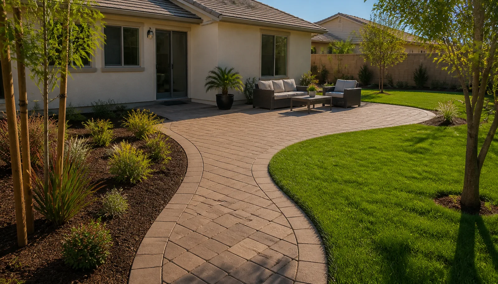 Hardscaping in Folsom, CA — McGuire Earth Works Hardscaping project in Folsom, California by McGuire Earth Works