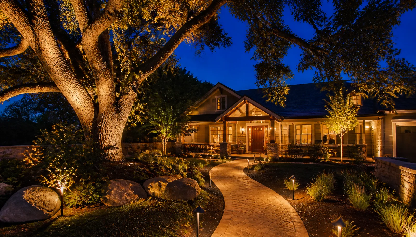 Landscape Lighting in Folsom, CA — McGuire Earth Works Landscape Lighting project in Folsom, California by McGuire Earth Works