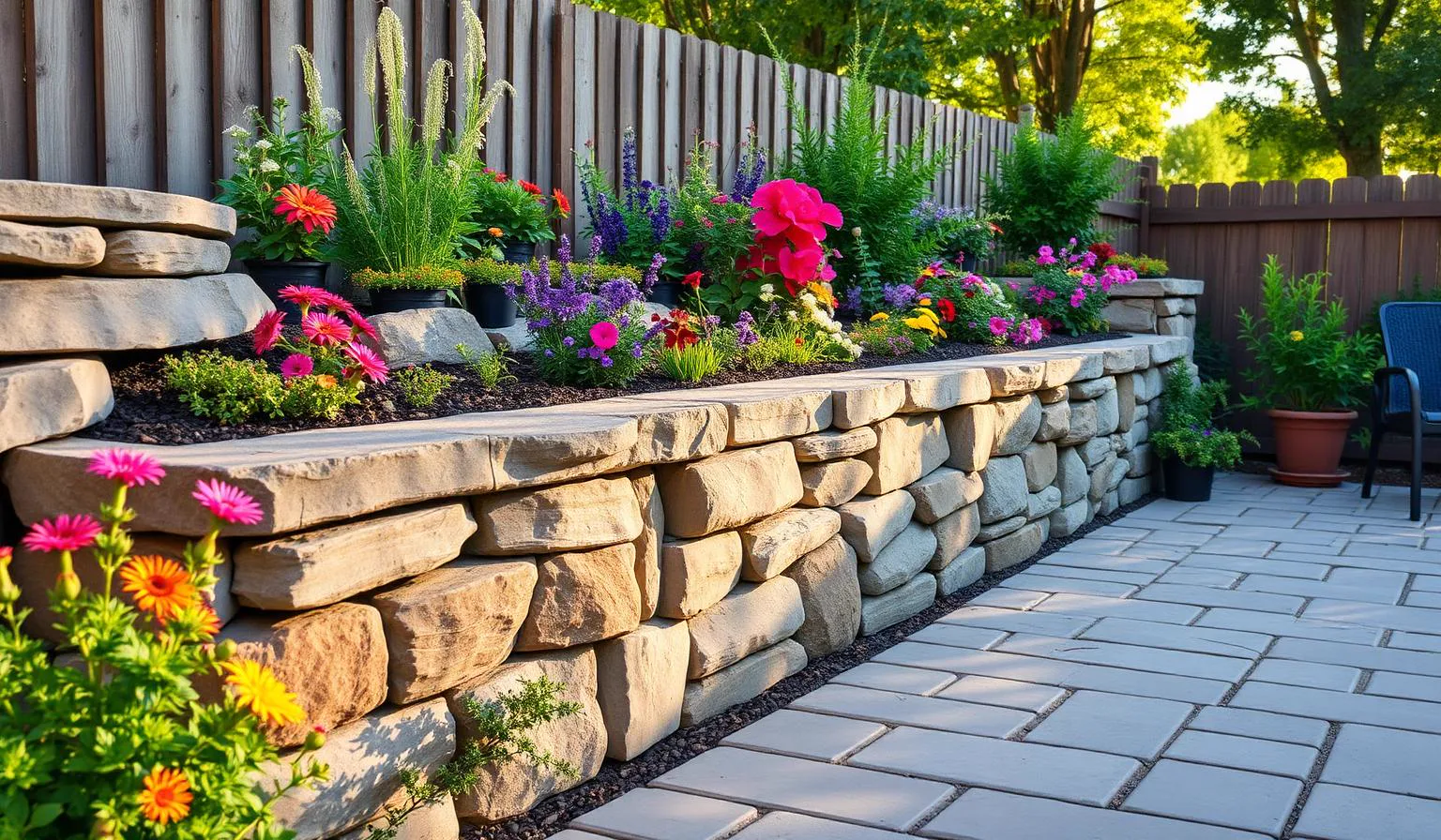 Planter Walls in Orangevale, CA — McGuire Earth Works Planter Walls project in Orangevale, California by McGuire Earth Works