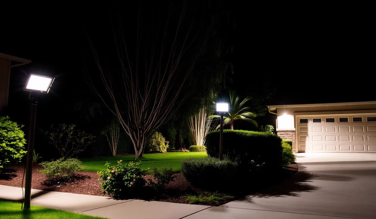 Outdoor Security Lighting in Orangevale, CA — McGuire Earth Works Outdoor Security Lighting project in Orangevale, California by McGuire Earth Works