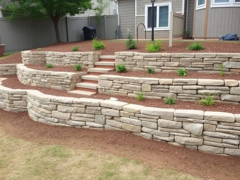 Retaining Wall Installation service example in Orangevale, CA by McGuire Earth Works